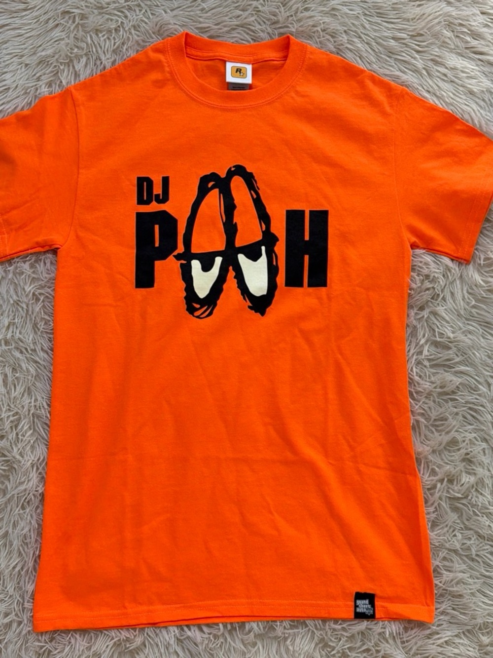 DJ PAH Orange Graphic Tee - Unbranded DJ PAH Logo T-Shirt